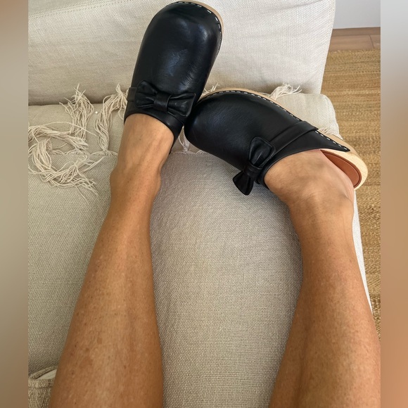 Free People Swedish Hasbeens NWT Bow Husband slip In Clog size 7.5 to 8 LOVE❤️ - Picture 4 of 16